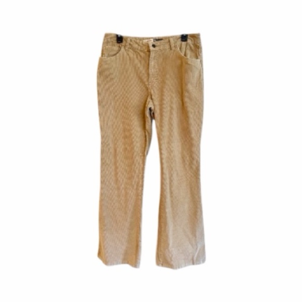 ST. JOHN’S BAY, WOMENS, STRETCH, BOOTCUT JEANS. CAMEL CORDUROY, SIZE 10